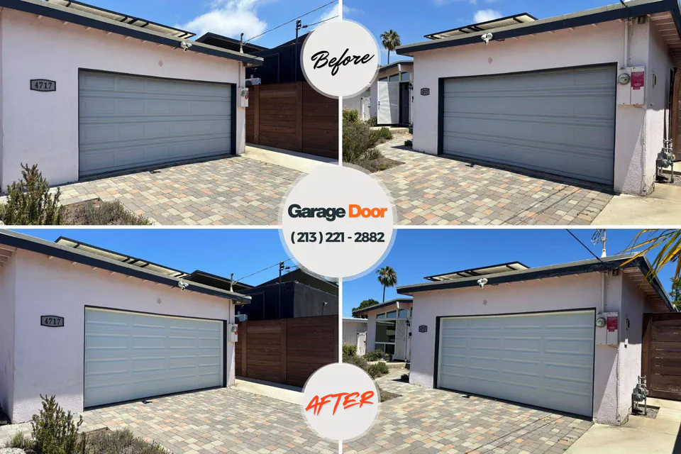 Before and after: garage door repair Tallassee, AL